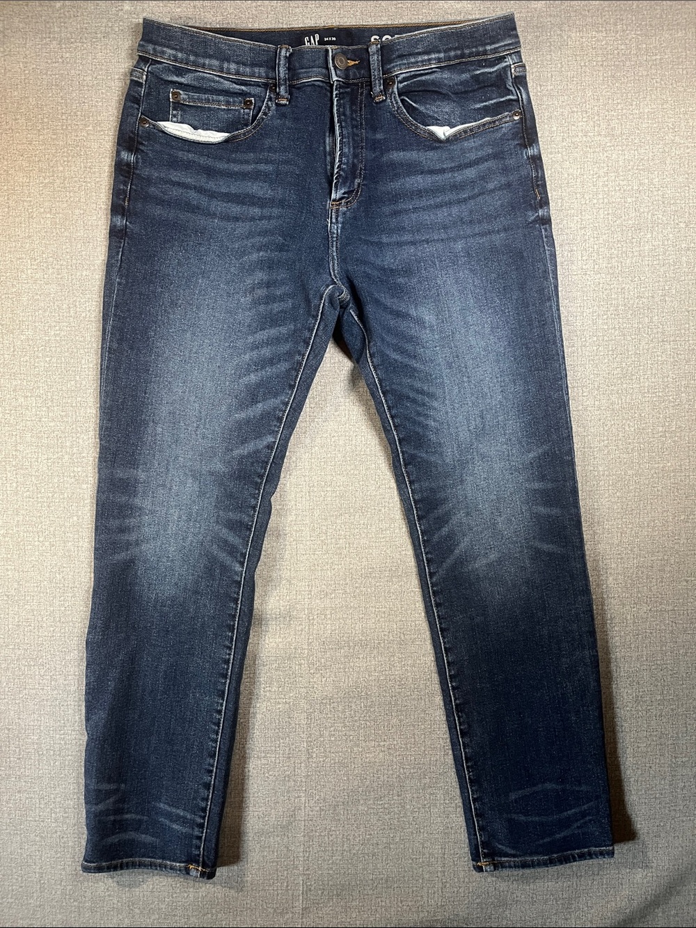 GAP Skinny Soft Wear Max Men’s  Straight leg Dark Blue Jeans, size 34x30